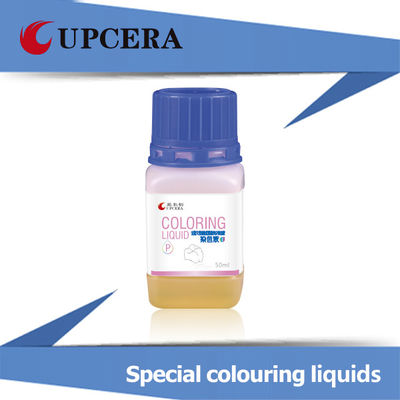 Ce-Zirconiumdioxyde Kleurende Vloeistof voor Reeks van de de Kronen de Roze Kleur van Zirconiumdioxydetanden